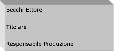 Casella di testo: Becchi Ettore    Titolare      Responsabile Produzione